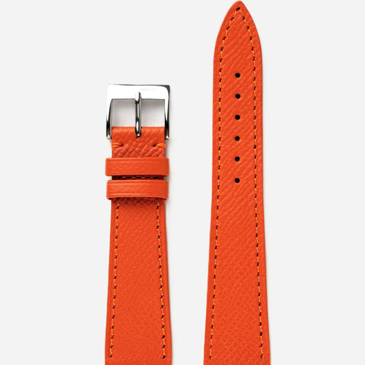 Horlogeband Epsom kalfsleder Orange Atacema