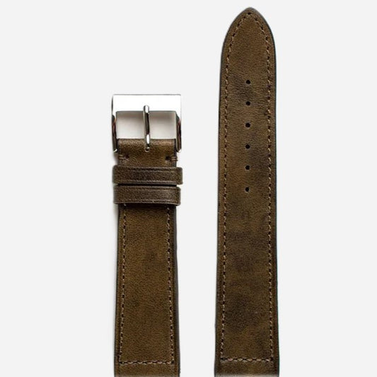 Horlogeband Patina buffelleder Dark Mocha