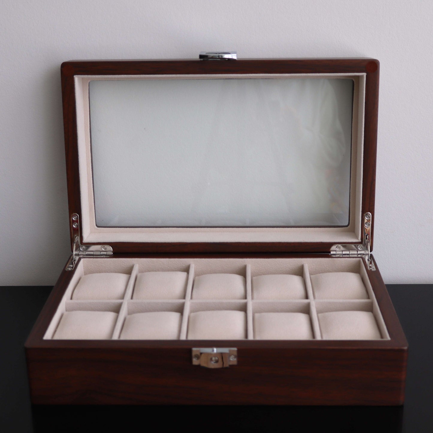 Horlogedoos Donkerbruin hout 10 Horloges