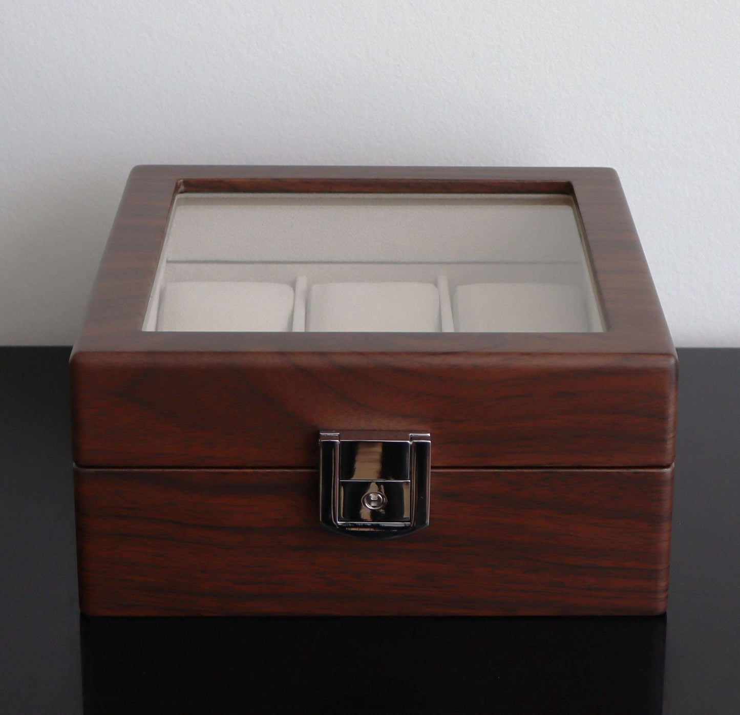 Horlogedoos Donkerbruin hout 6 Horloges
