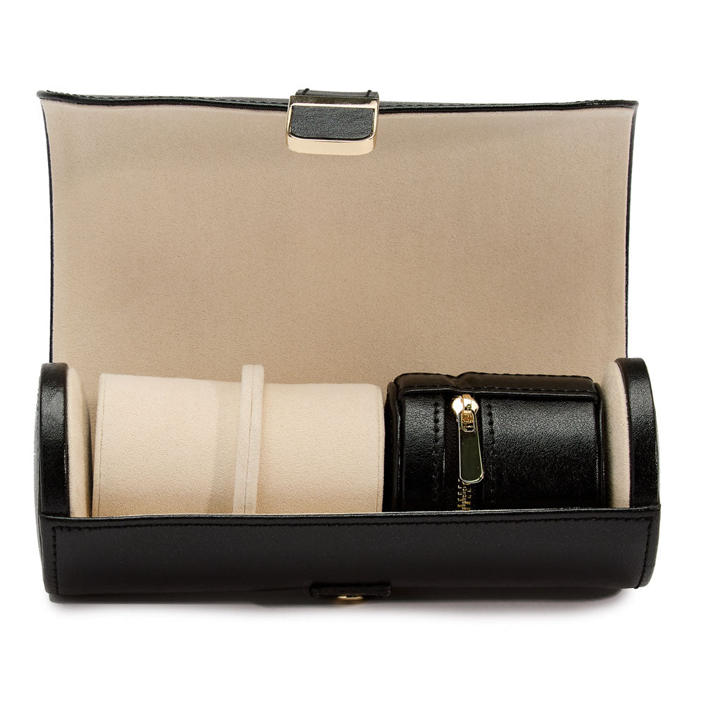 Horlogrol Palermo 2 horloges met juwelen pouch Wolf 1834 - Horlogerieshop.nl