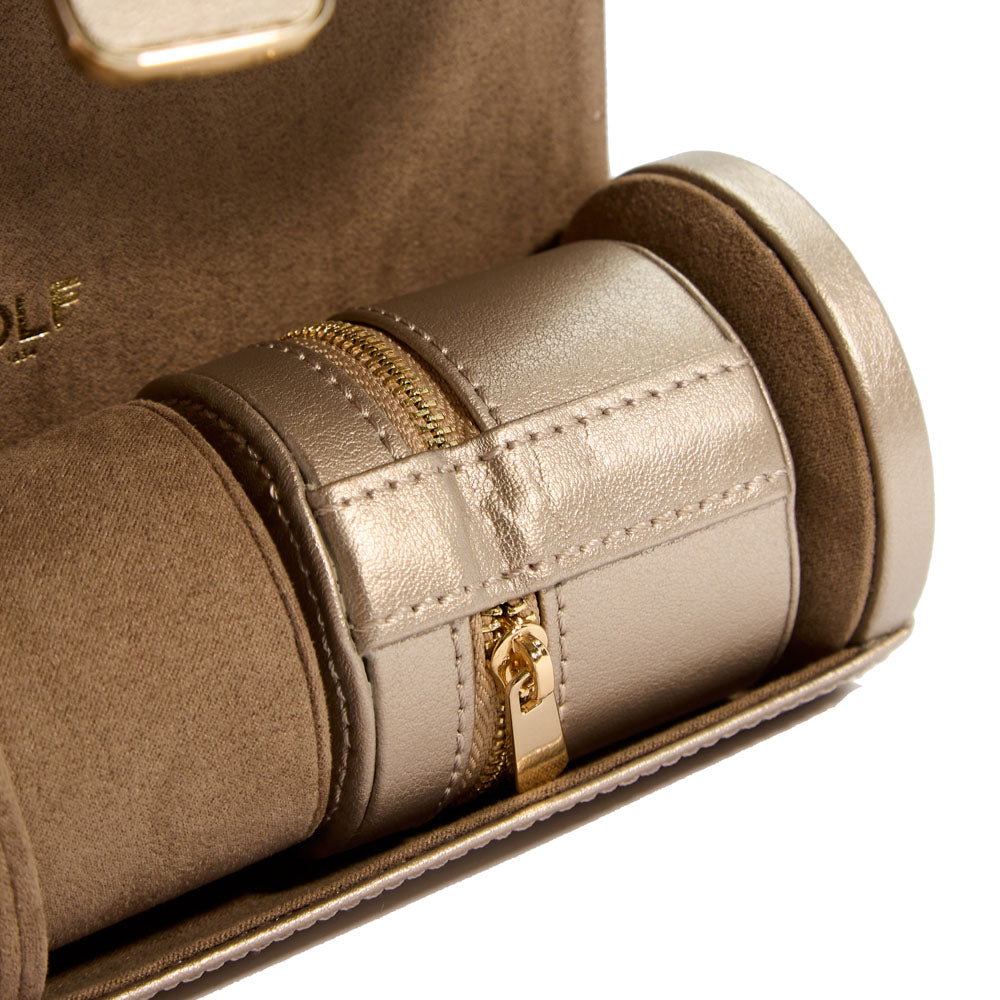 Horlogrol Palermo 2 horloges met juwelen pouch Wolf 1834 - Horlogerieshop.nl