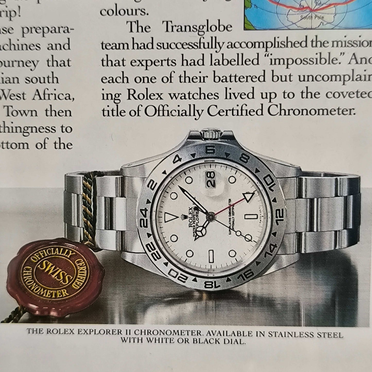 Vintage Rolex Explorer advertentie