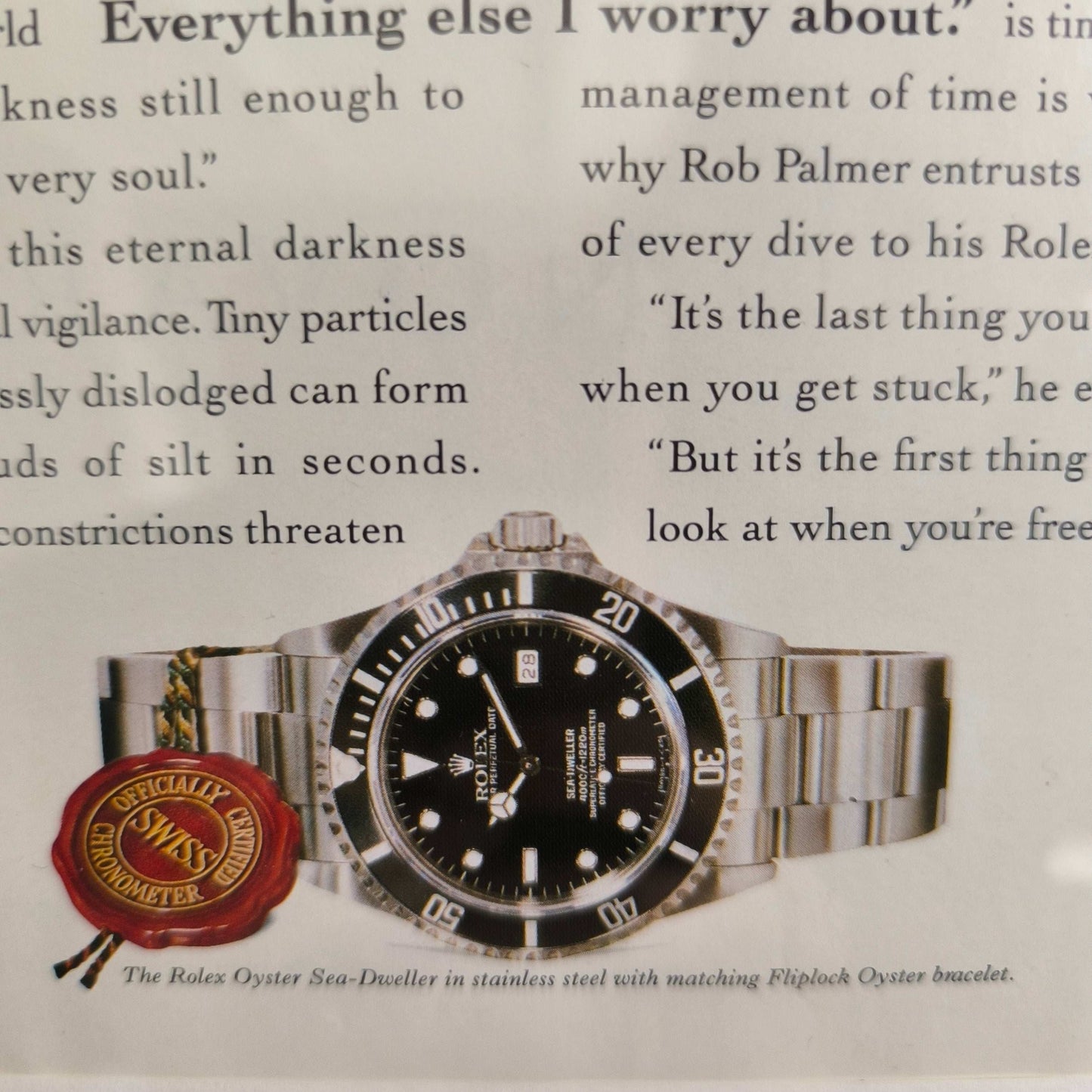 Vintage Rolex Sea-Dweller advertentie