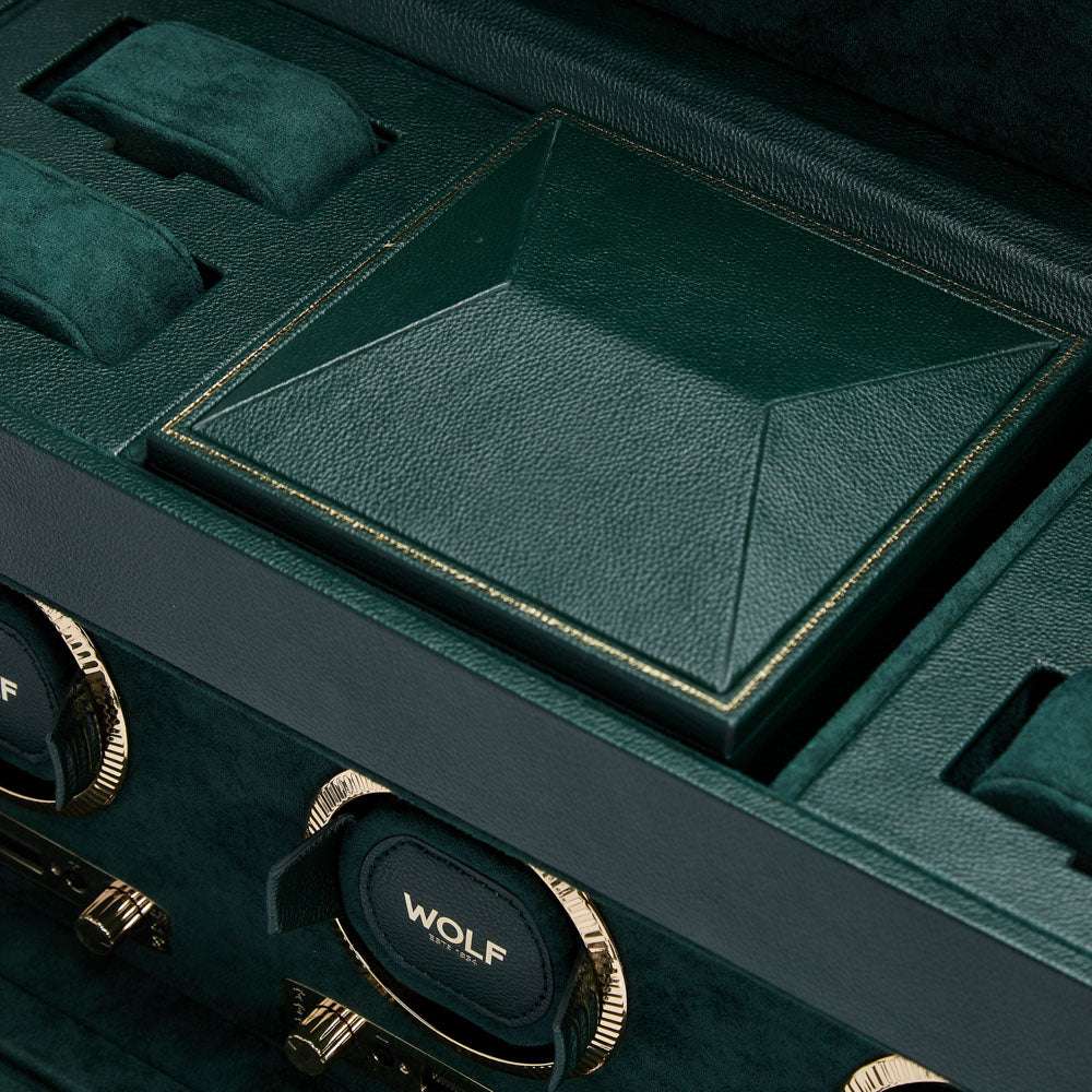 Watch winder met lade British Racing 3 horloges Wolf 1834 - Horlogerieshop.nl