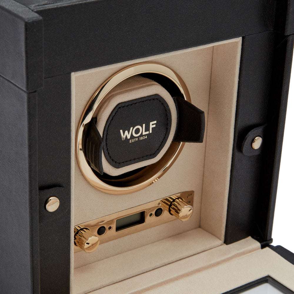 Watch winder met sierradenopslag Palermo 1 horloge Wolf 1834 - Horlogerieshop.nl