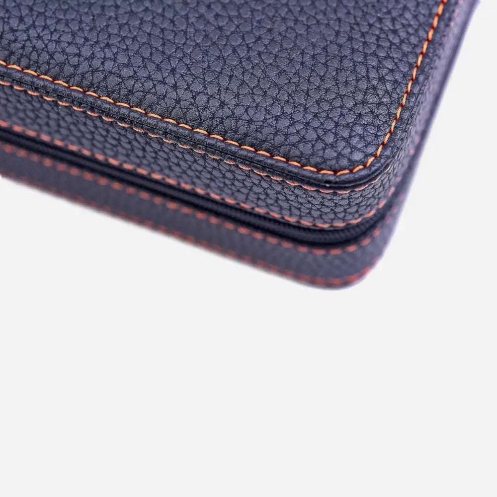 Horloge etui Zwart leder 4 Horloges Leanschi - Horlogedoos - Horlogerieshop.nl