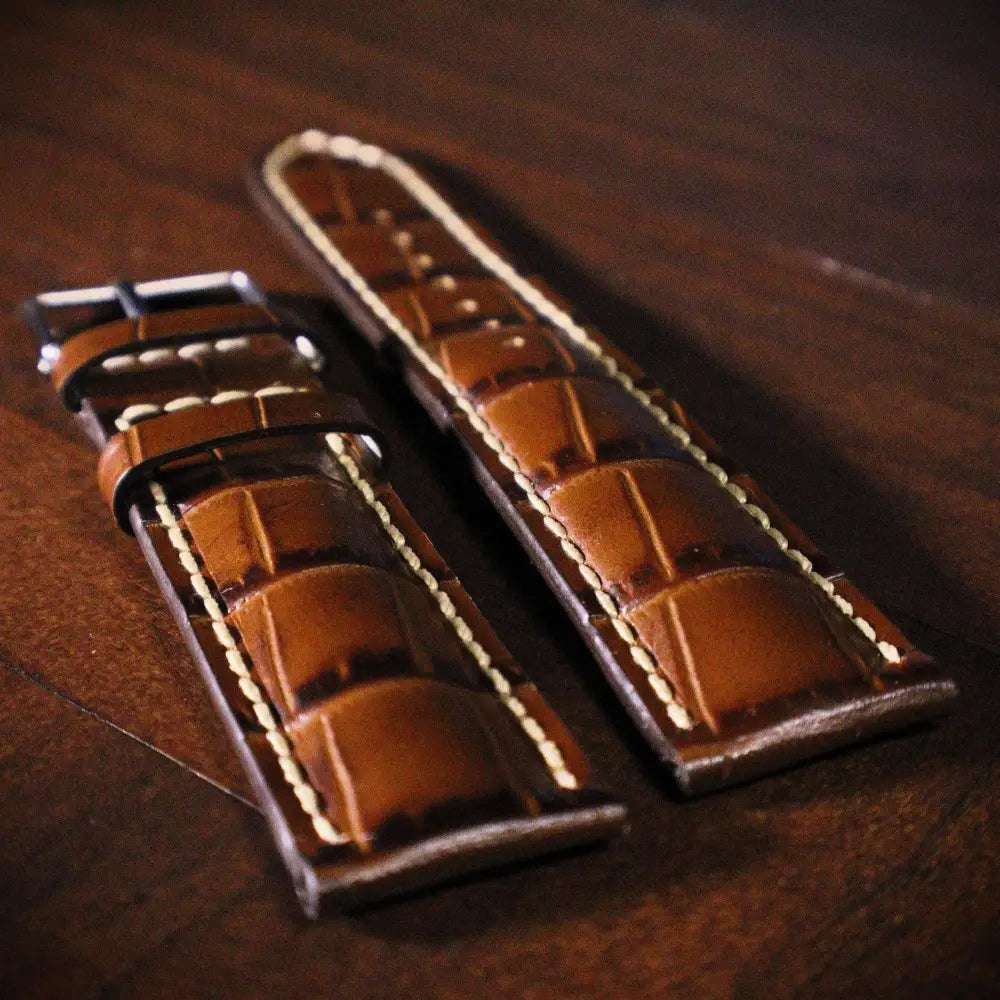 Horlogeband kalfsleder Chocolate Bronze - Horlogebanden - Horlogerieshop.nl