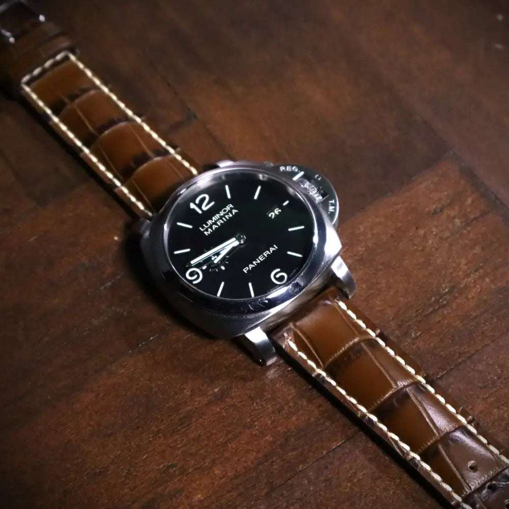 Horlogeband kalfsleder Chocolate Bronze - Horlogebanden - Horlogerieshop.nl