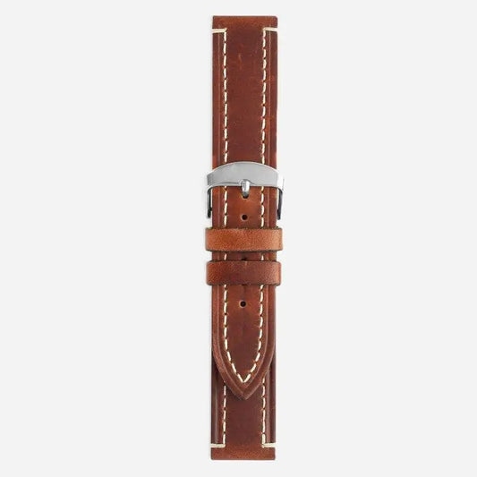 Horlogeband koeienleder Hudson Brown - Horlogebanden - Horlogerieshop.nl