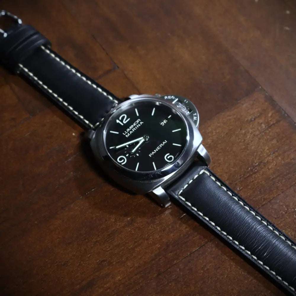 Horlogeband koeienleder Negroni Black - Horlogebanden - Horlogerieshop.nl