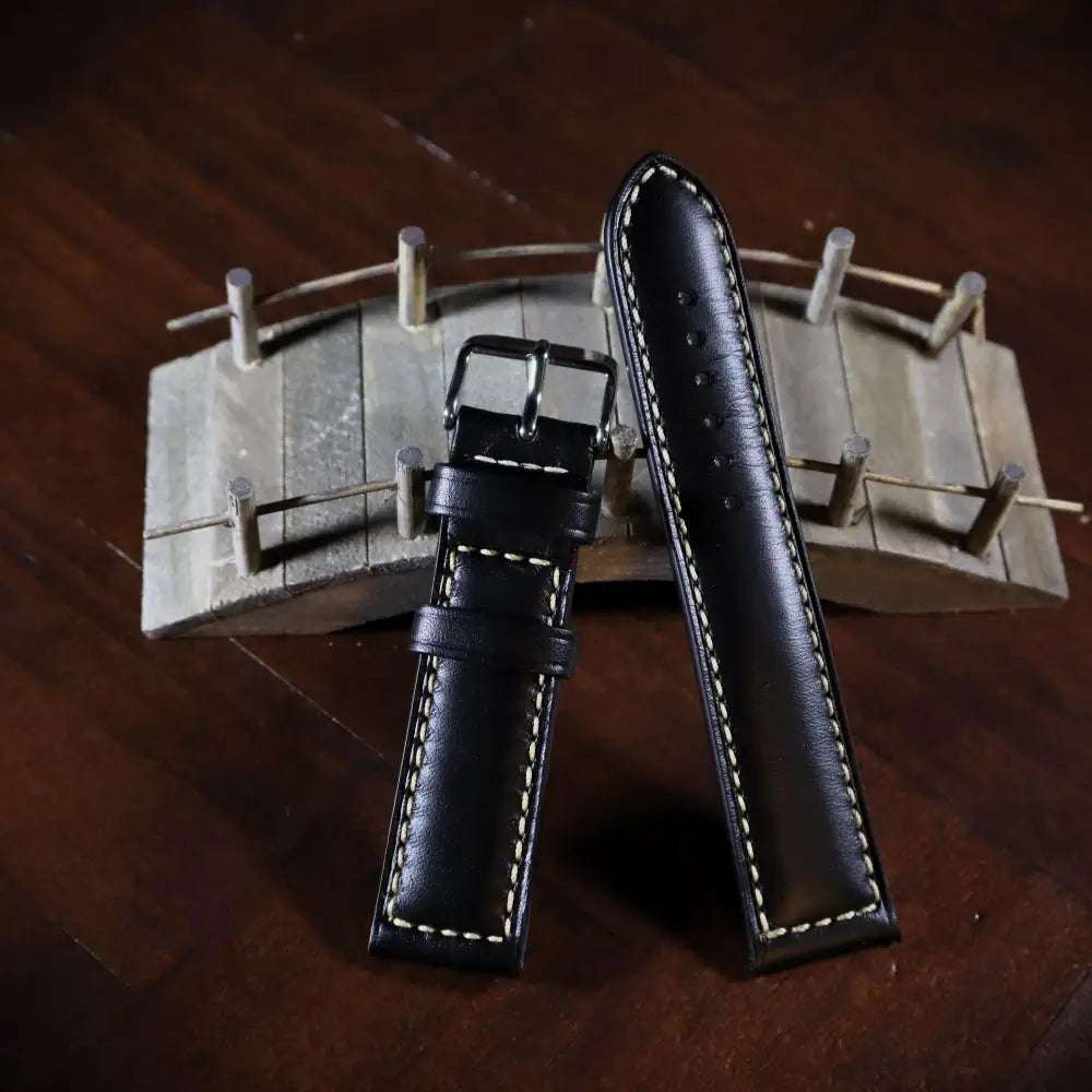 Horlogeband koeienleder Negroni Black - Horlogebanden - Horlogerieshop.nl