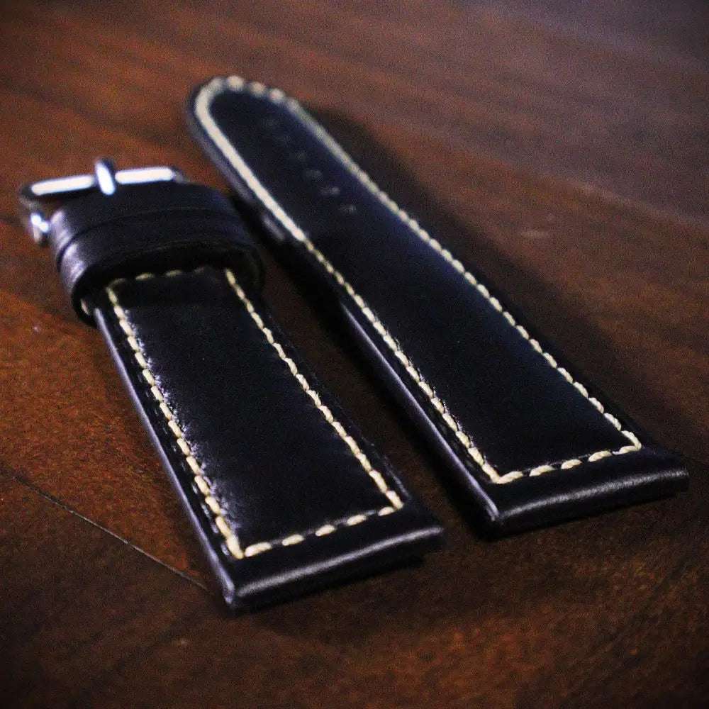 Horlogeband koeienleder Negroni Black - Horlogebanden - Horlogerieshop.nl
