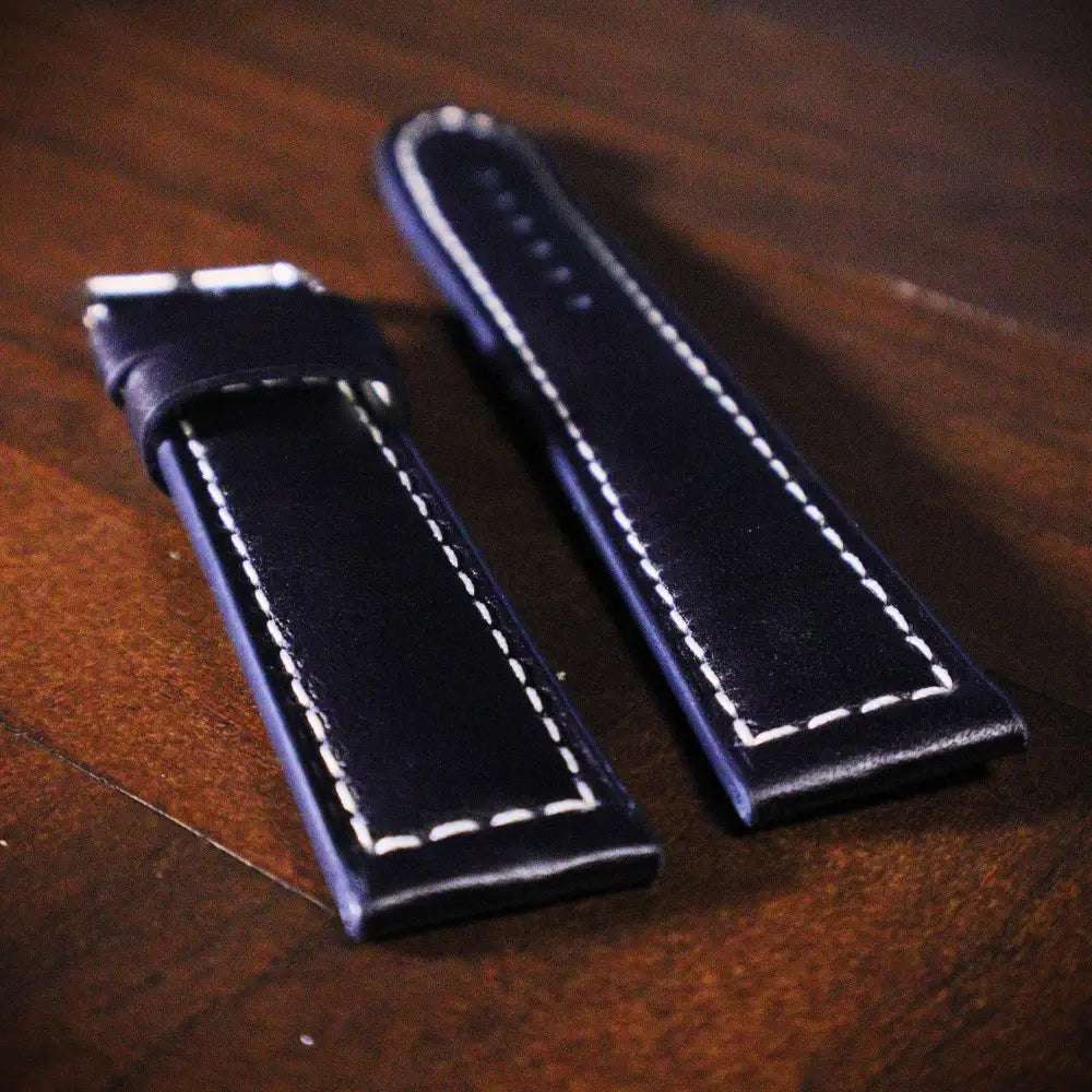 Horlogeband koeienleder Night Blue - Horlogebanden - Horlogerieshop.nl