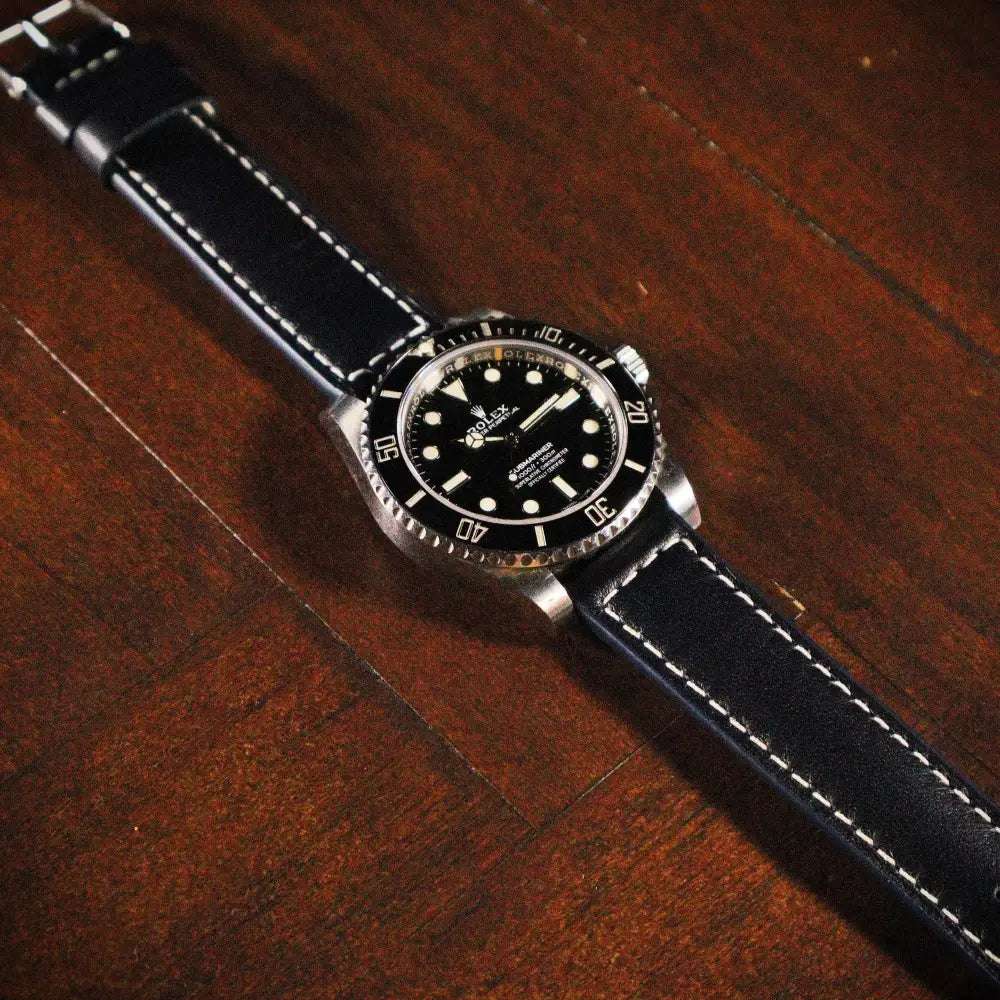 Horlogeband koeienleder Night Blue - Horlogebanden - Horlogerieshop.nl