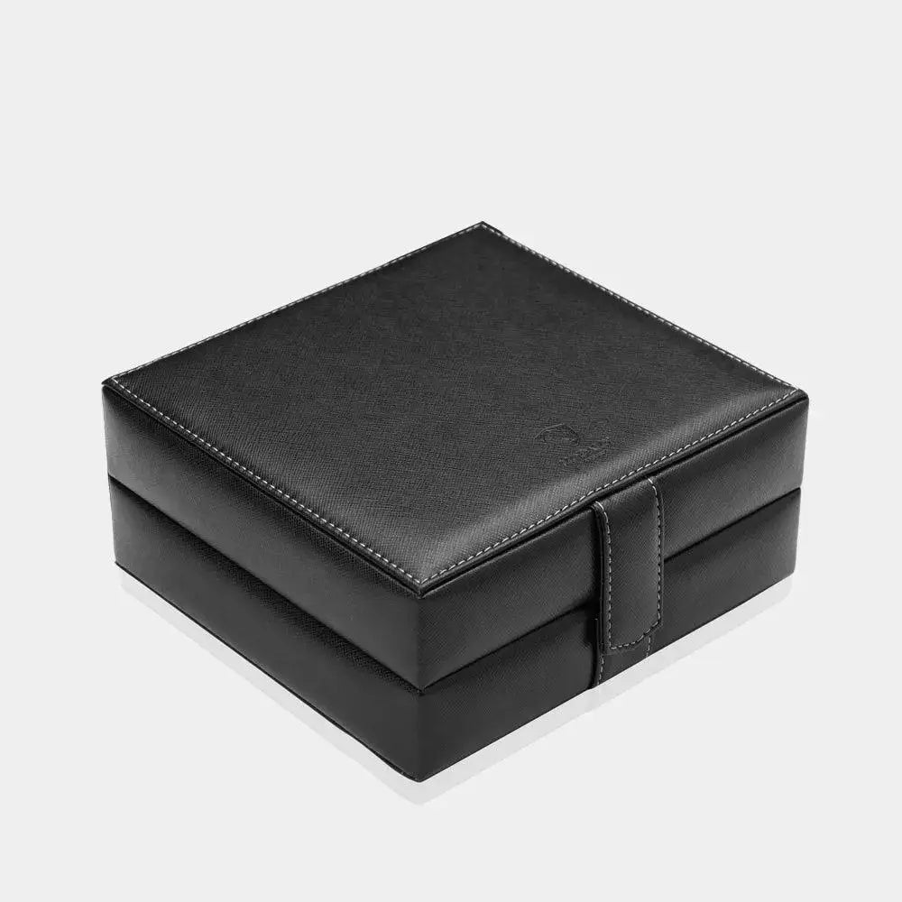 Horlogedoos Zwart leder 6 Horloges Modalo - Horlogedoos - Horlogerieshop.nl