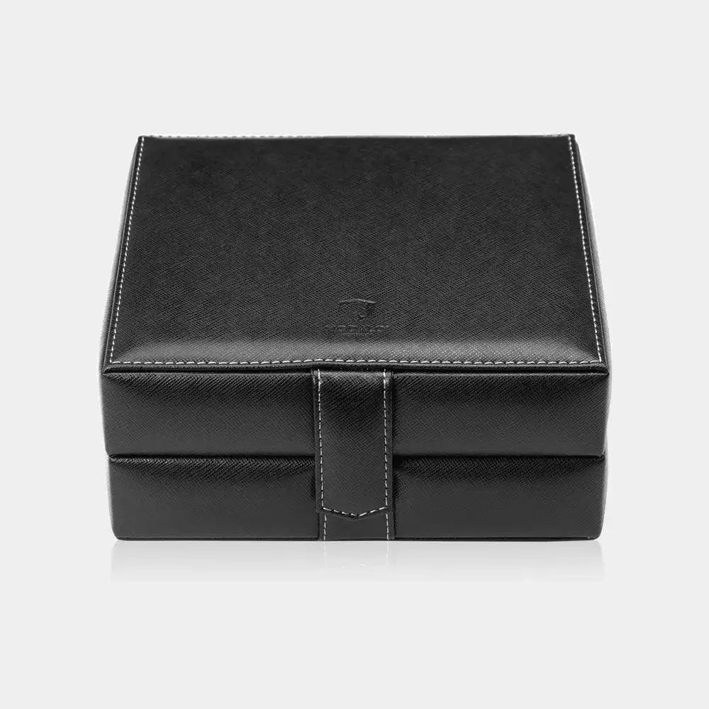Horlogedoos Zwart leder 6 Horloges Modalo - Horlogedoos - Horlogerieshop.nl