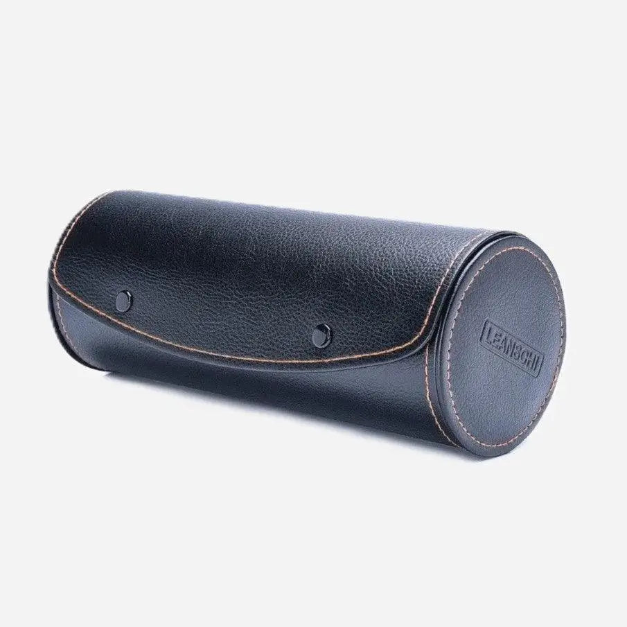 Horlogerol Zwart leder 3 Horloges Leanschi - Horlogedoos - Horlogerieshop.nl