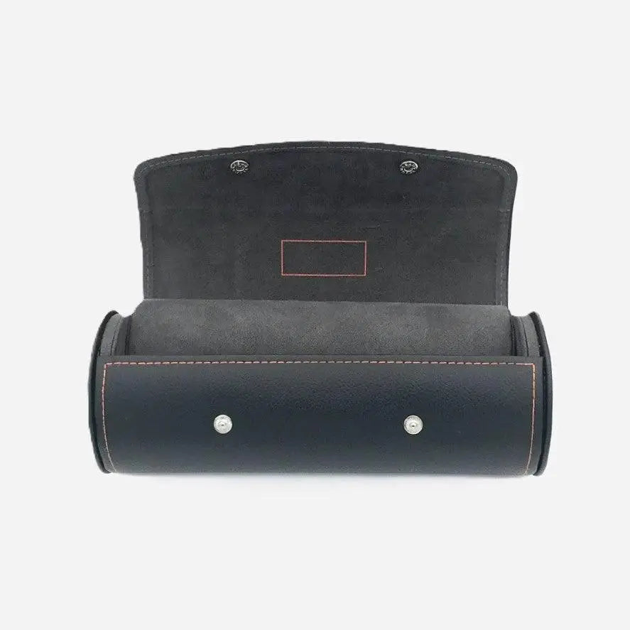 Horlogerol Zwart leder 3 Horloges Leanschi - Horlogedoos - Horlogerieshop.nl