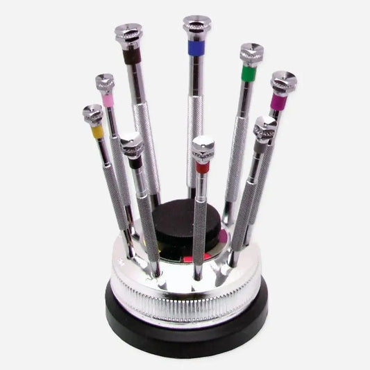 Schroevendraaierset 9-delig premium - Watch Care & Tools - Horlogerieshop.nl