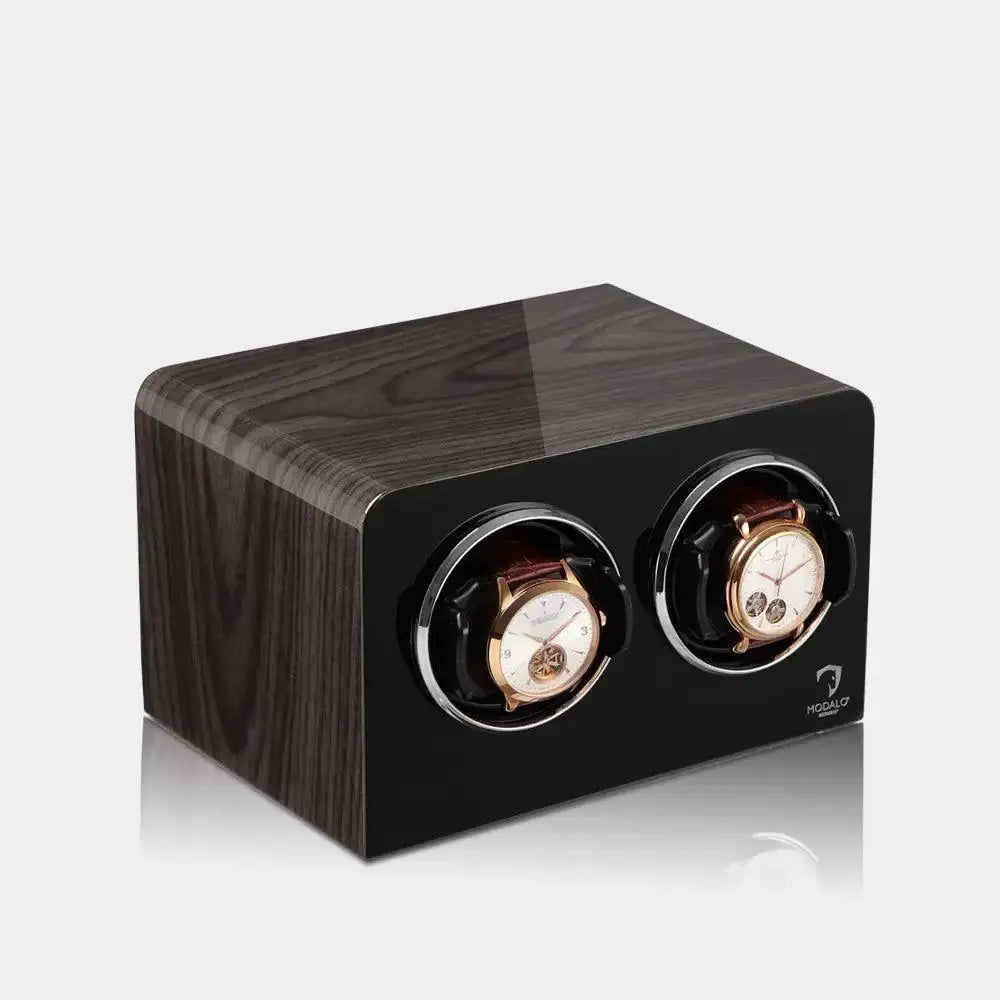 Watch winder premium Makassar hout 2 Horloges Modalo - Watch Winder - Horlogerieshop.nl