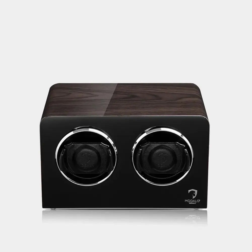 Watch winder premium Makassar hout 2 Horloges Modalo - Watch Winder - Horlogerieshop.nl