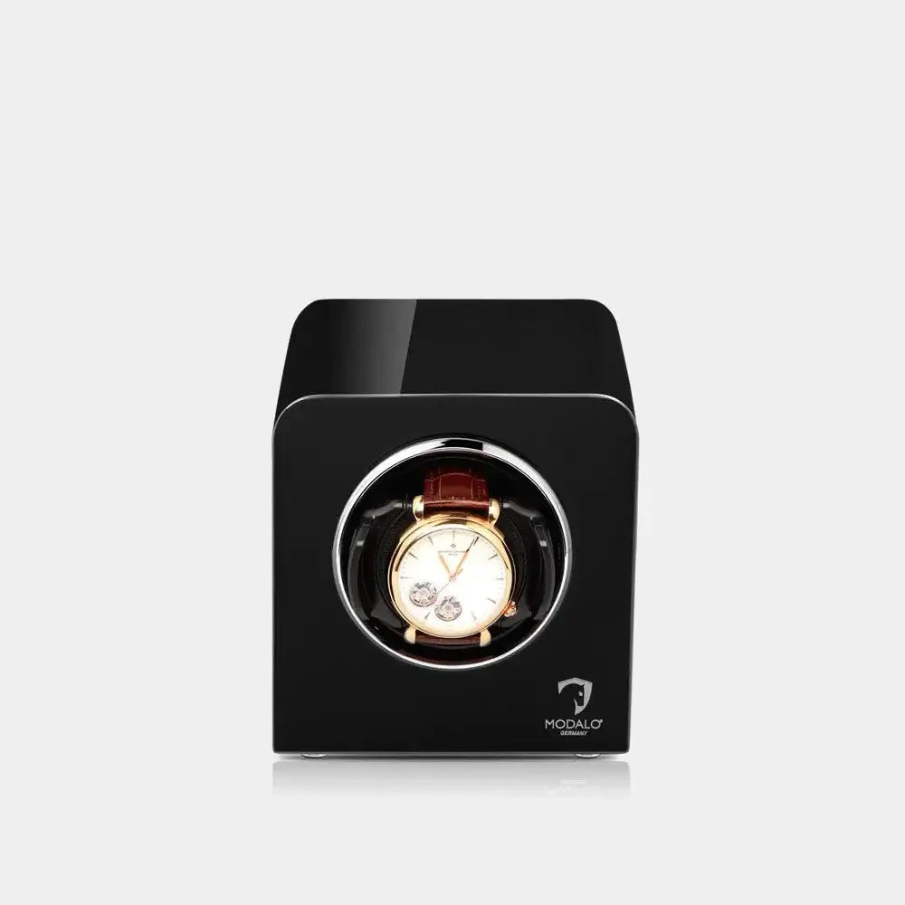 Watch winder premium Piano zwart hout 1 Horloge Modalo - Watch Winder - Horlogerieshop.nl