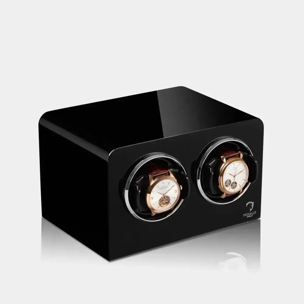 Watch winder premium Piano zwart hout 2 Horloges Modalo - Watch Winder - Horlogerieshop.nl