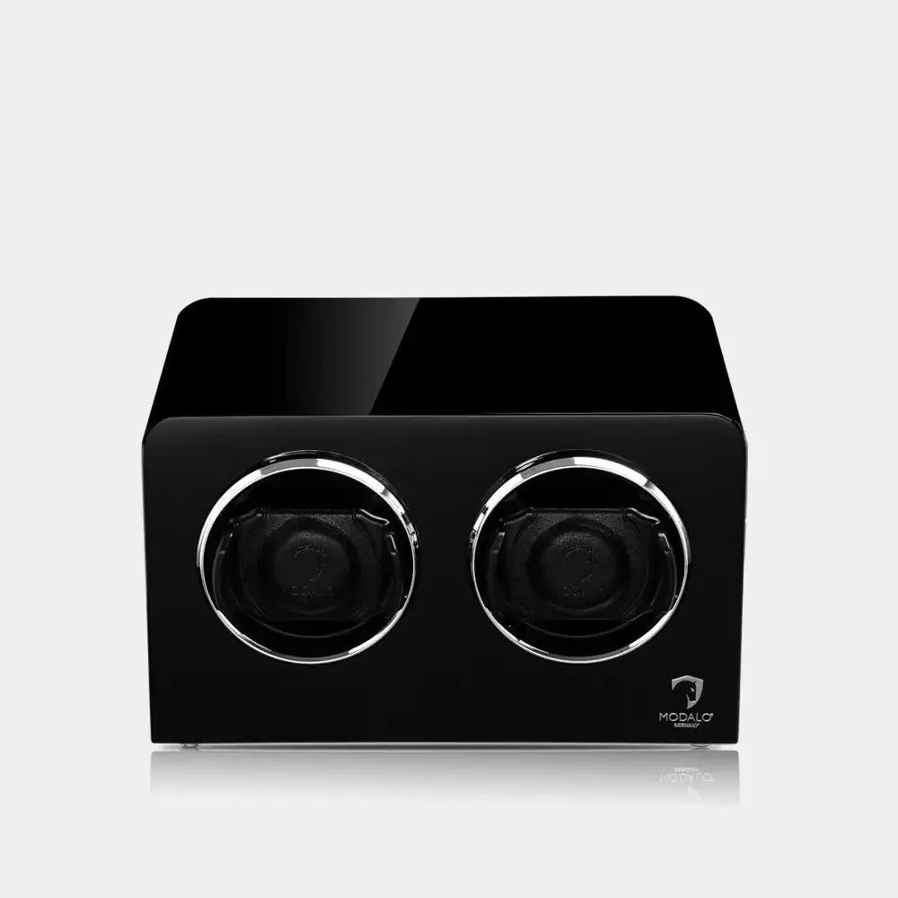 Watch winder premium Piano zwart hout 2 Horloges Modalo - Watch Winder - Horlogerieshop.nl