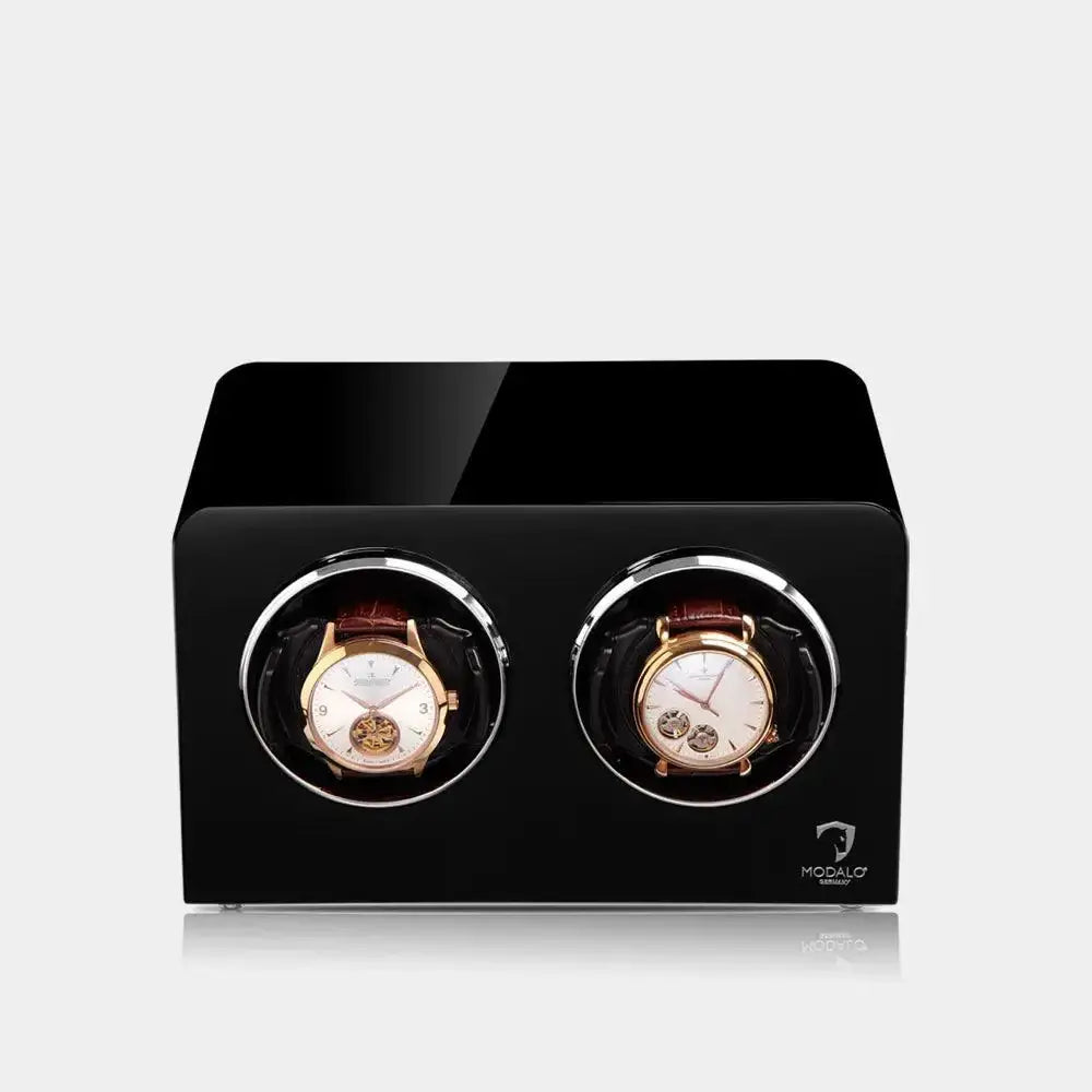 Watch winder premium Piano zwart hout 2 Horloges Modalo - Watch Winder - Horlogerieshop.nl