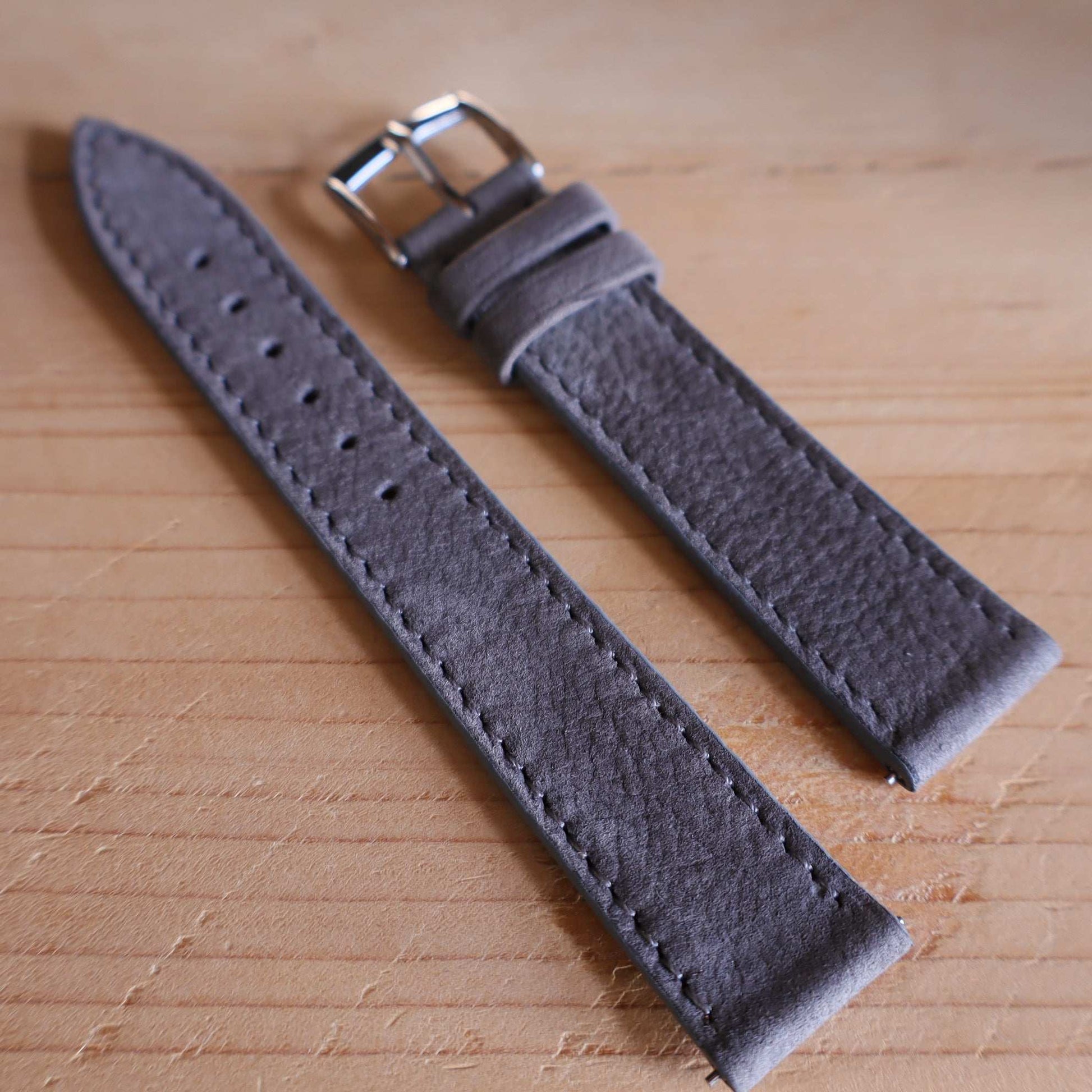 Horlogeband Nubuck stierenleder LIC Leather