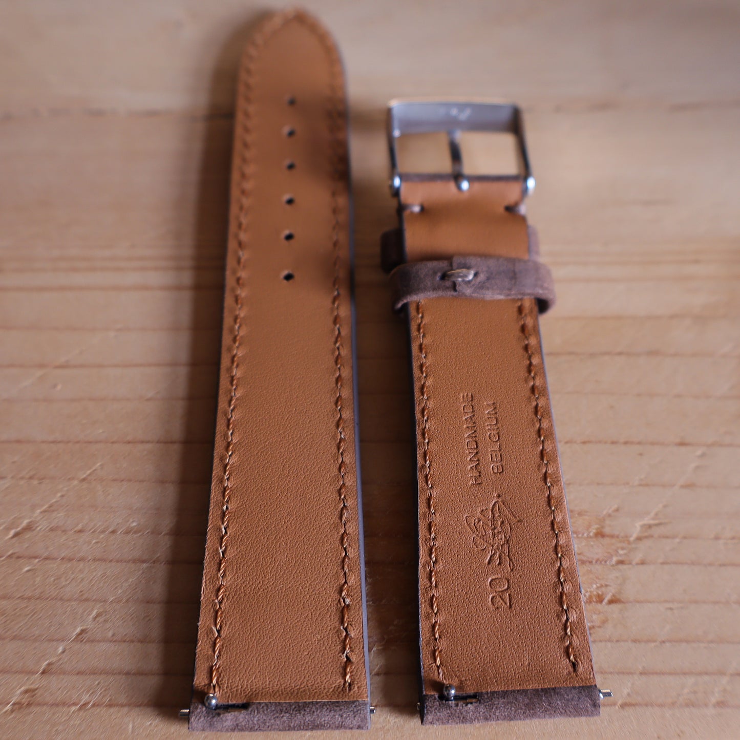 Horlogeband Nubuck stierenleder LIC Leather