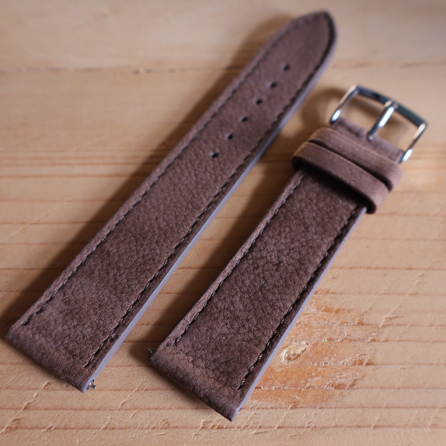 Horlogeband Nubuck stierenleder LIC Leather