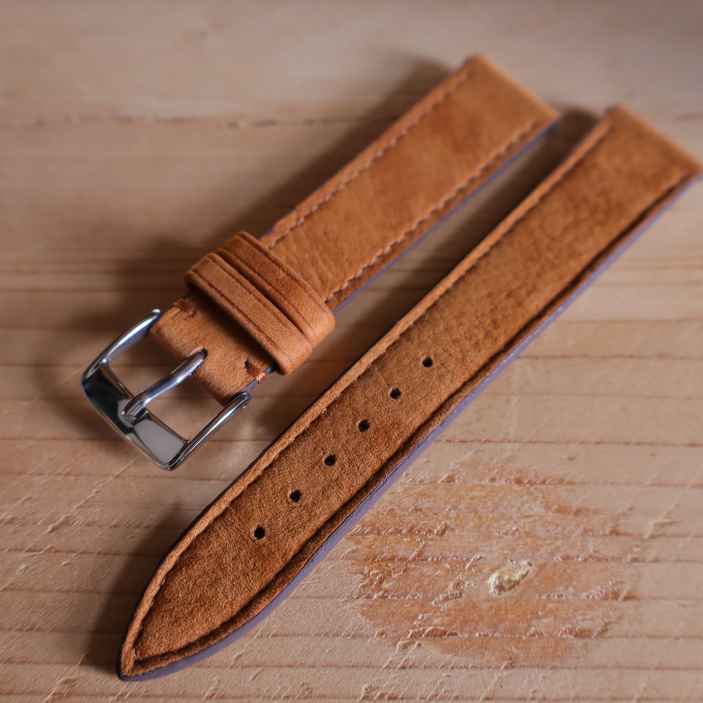 Horlogeband Nubuck stierenleder LIC Leather