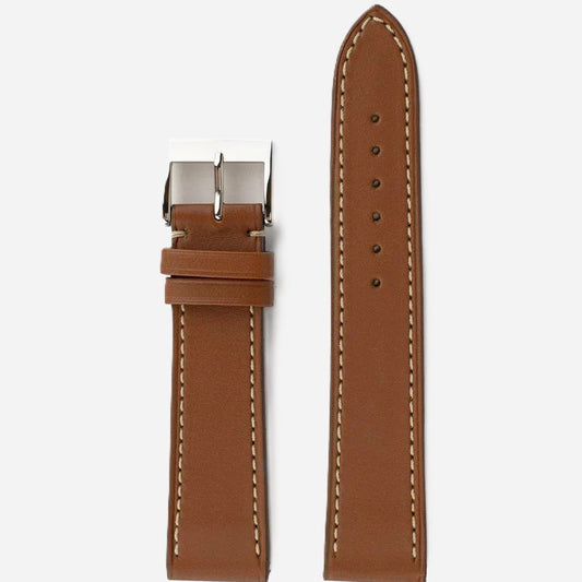 Horlogeband Baranil kalfsleder Terra Brown