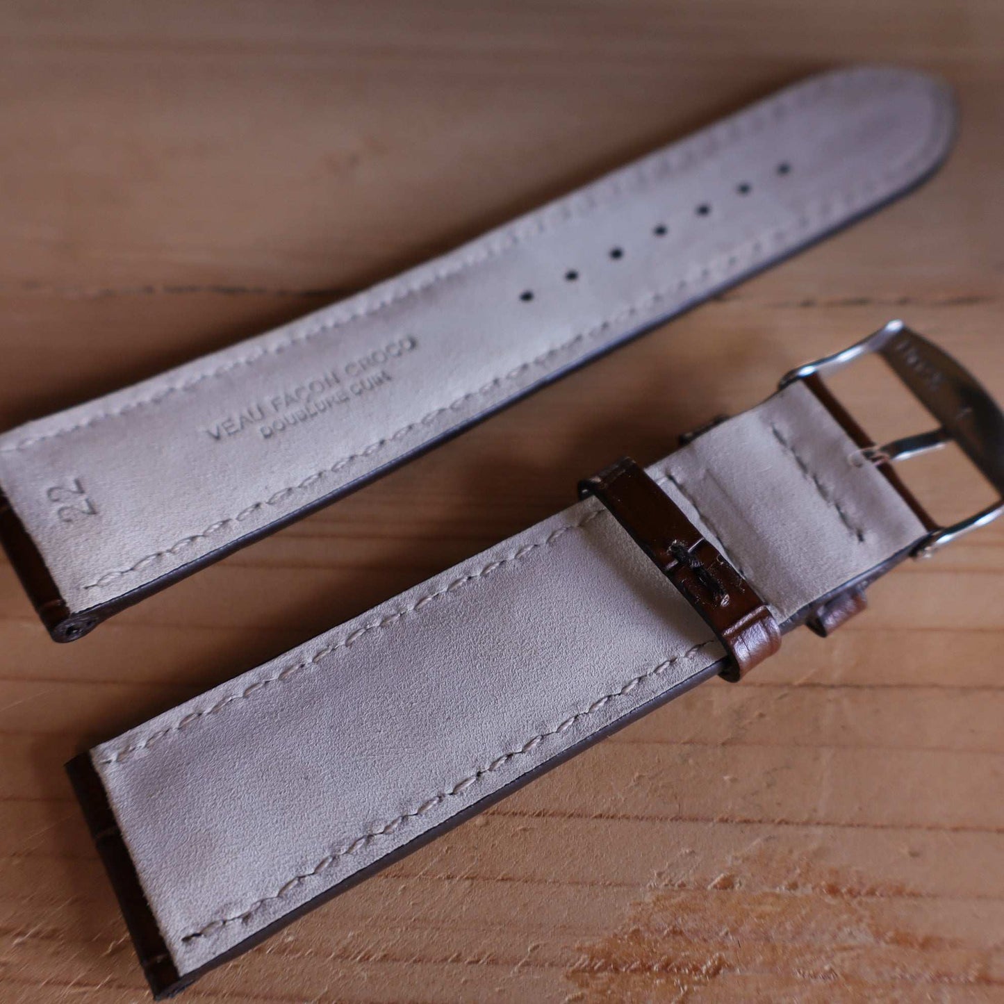 Horlogeband kalfsleder Ashford & Rye - Chocolate Bronze