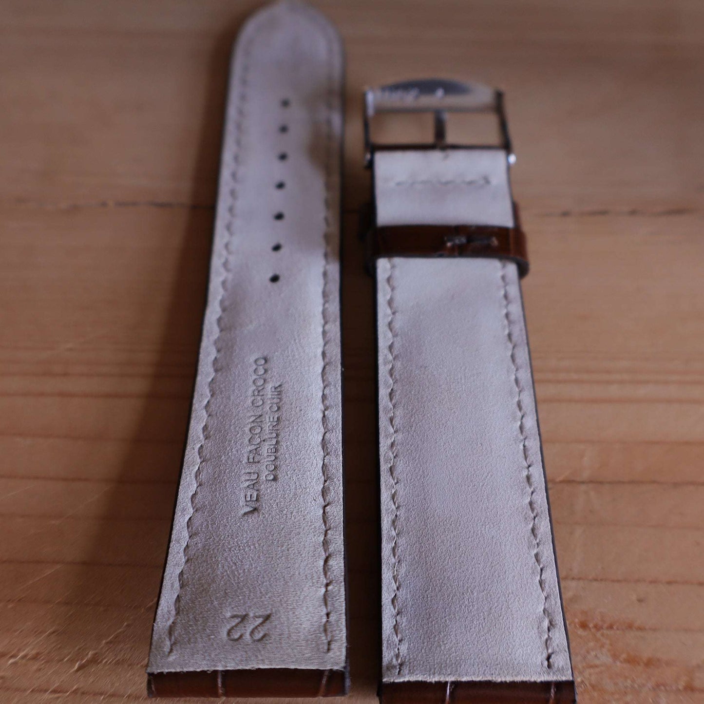 Horlogeband kalfsleder Ashford & Rye - Chocolate Bronze