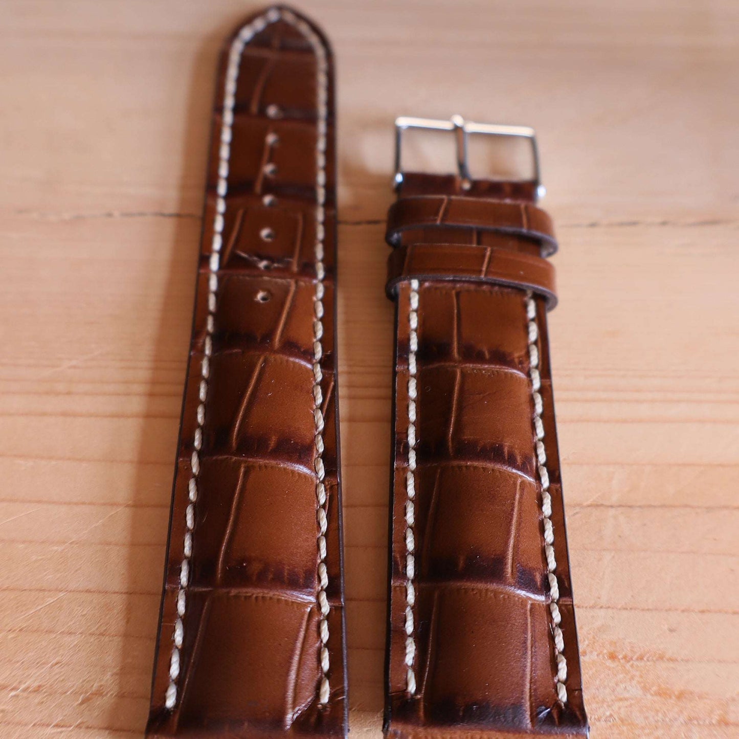 Horlogeband kalfsleder Ashford & Rye - Chocolate Bronze