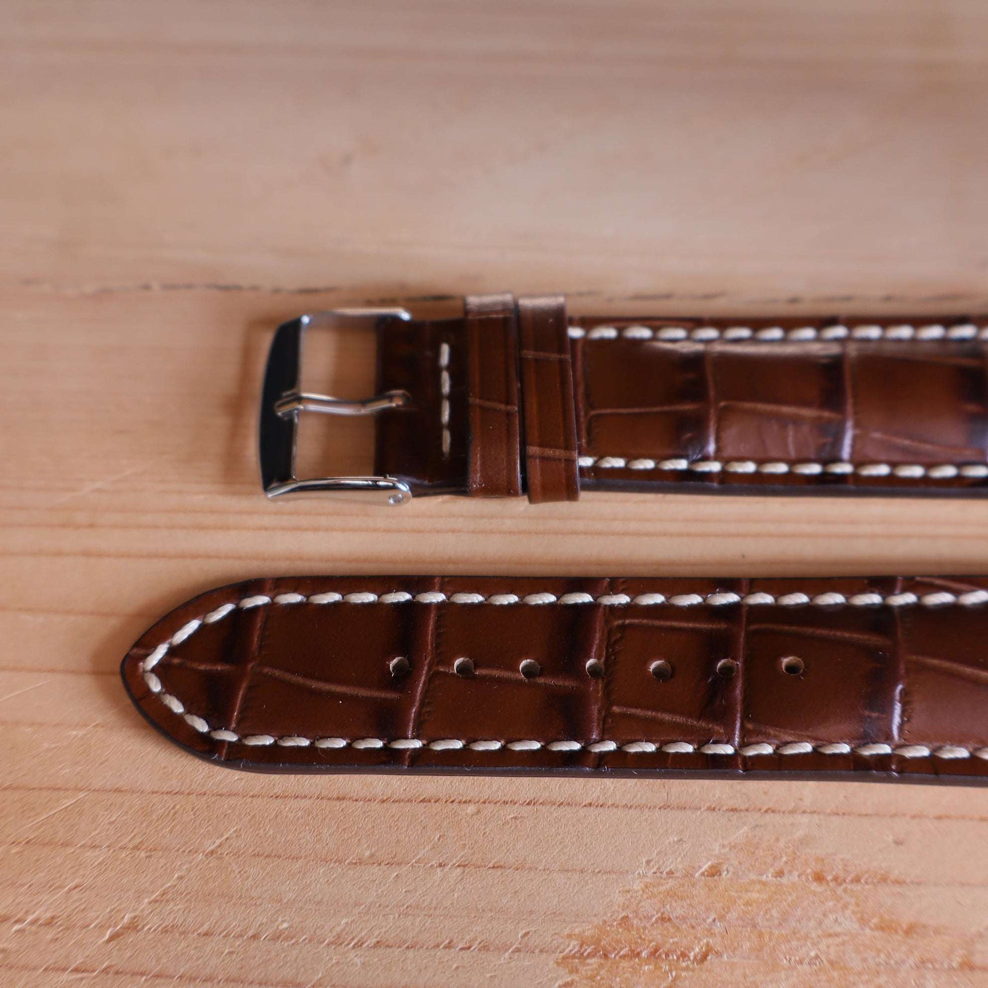 Horlogeband kalfsleder Ashford & Rye - Chocolate Bronze