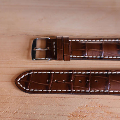 Horlogeband kalfsleder Ashford & Rye - Chocolate Bronze