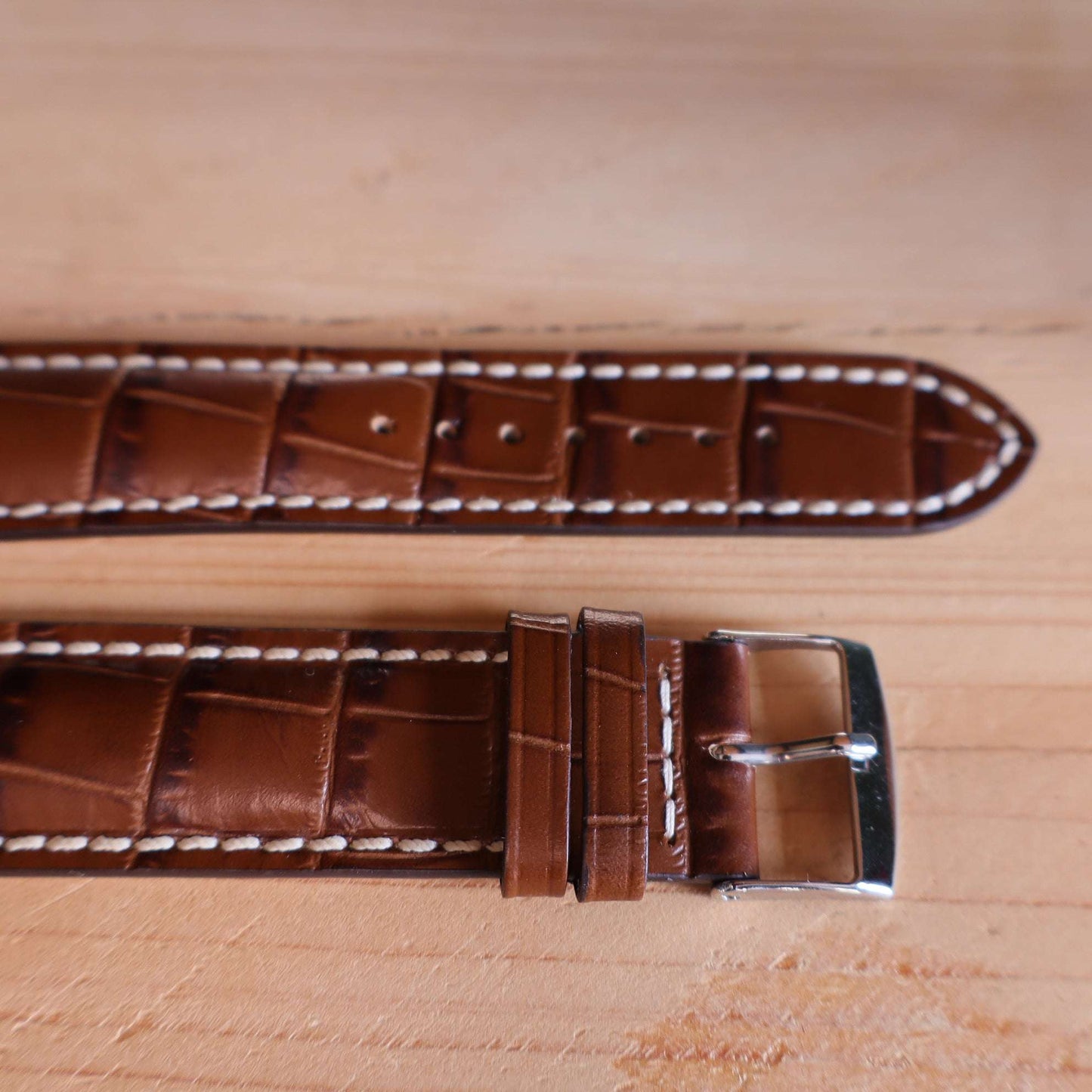 Horlogeband kalfsleder Ashford & Rye - Chocolate Bronze