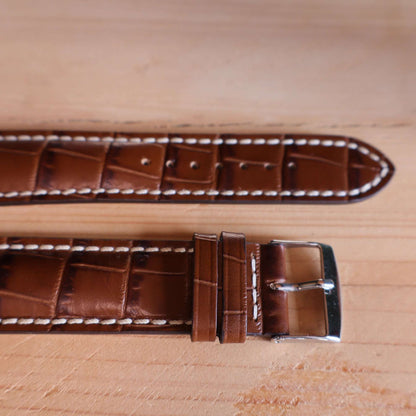 Horlogeband kalfsleder Ashford & Rye - Chocolate Bronze