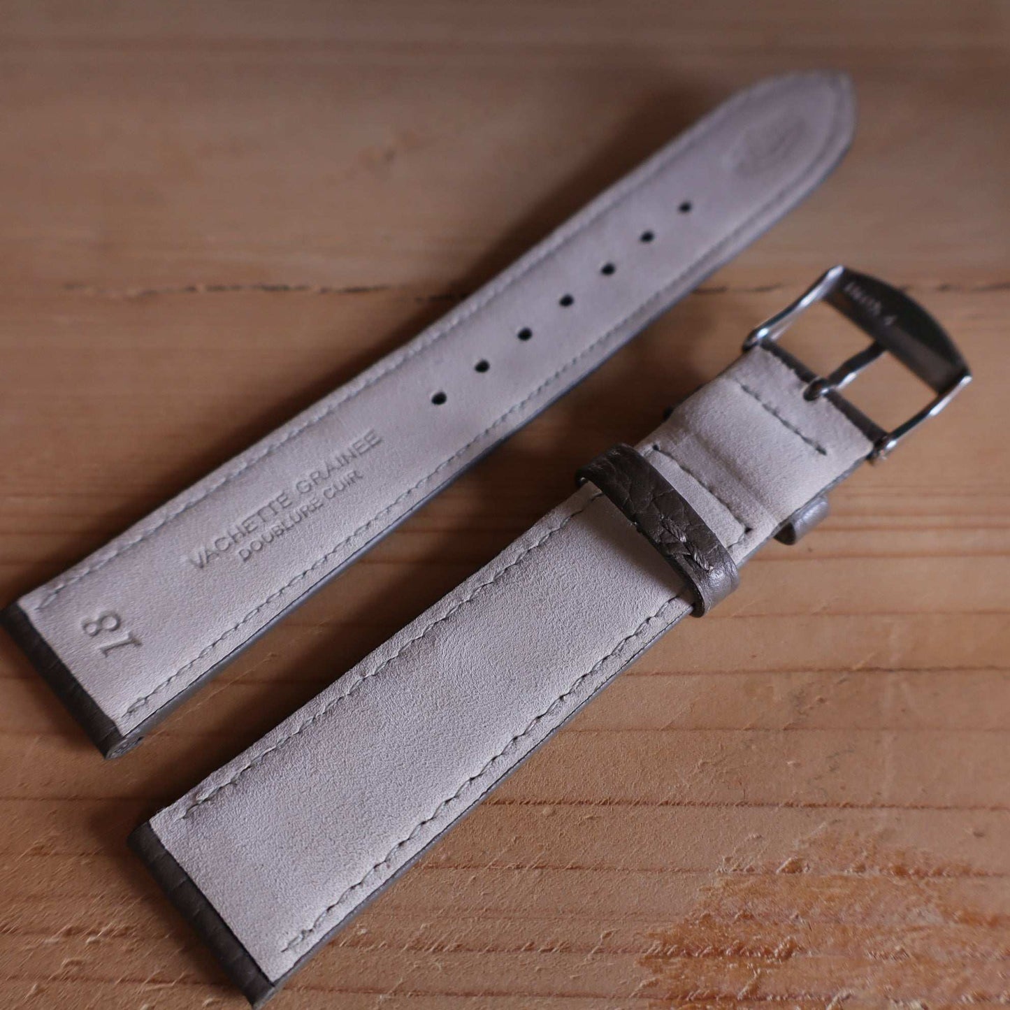 Horlogeband kalfsleder Ashford & Rye - Deep Taupe