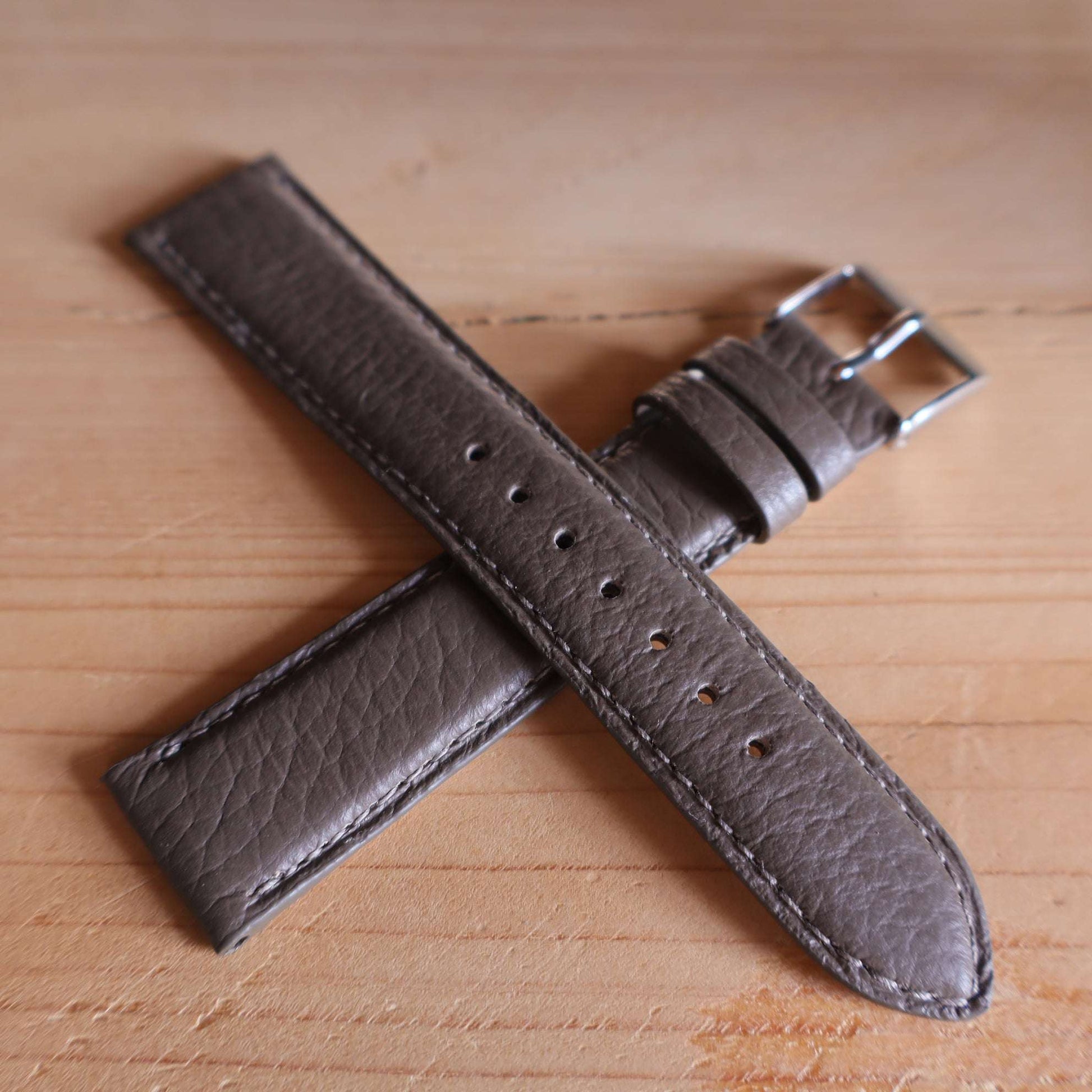 Horlogeband kalfsleder Ashford & Rye - Deep Taupe