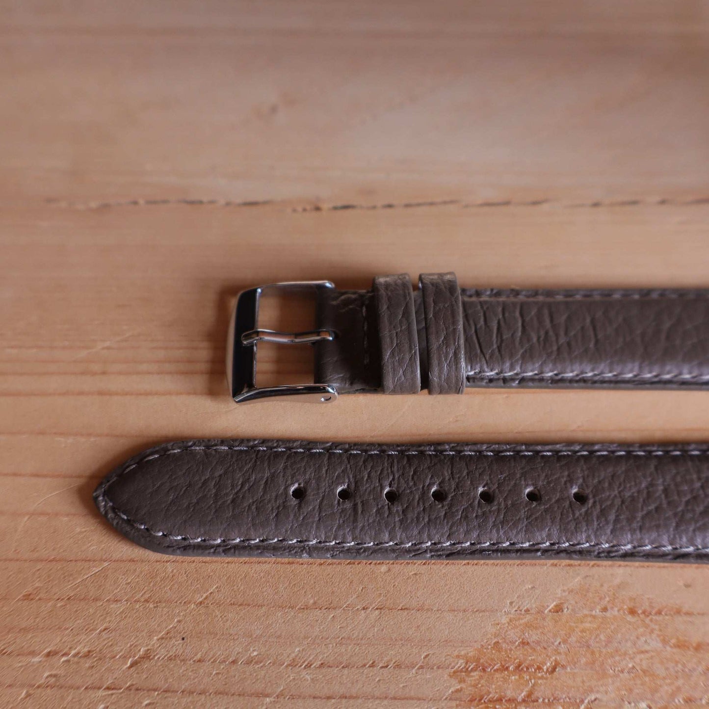 Horlogeband kalfsleder Ashford & Rye - Deep Taupe