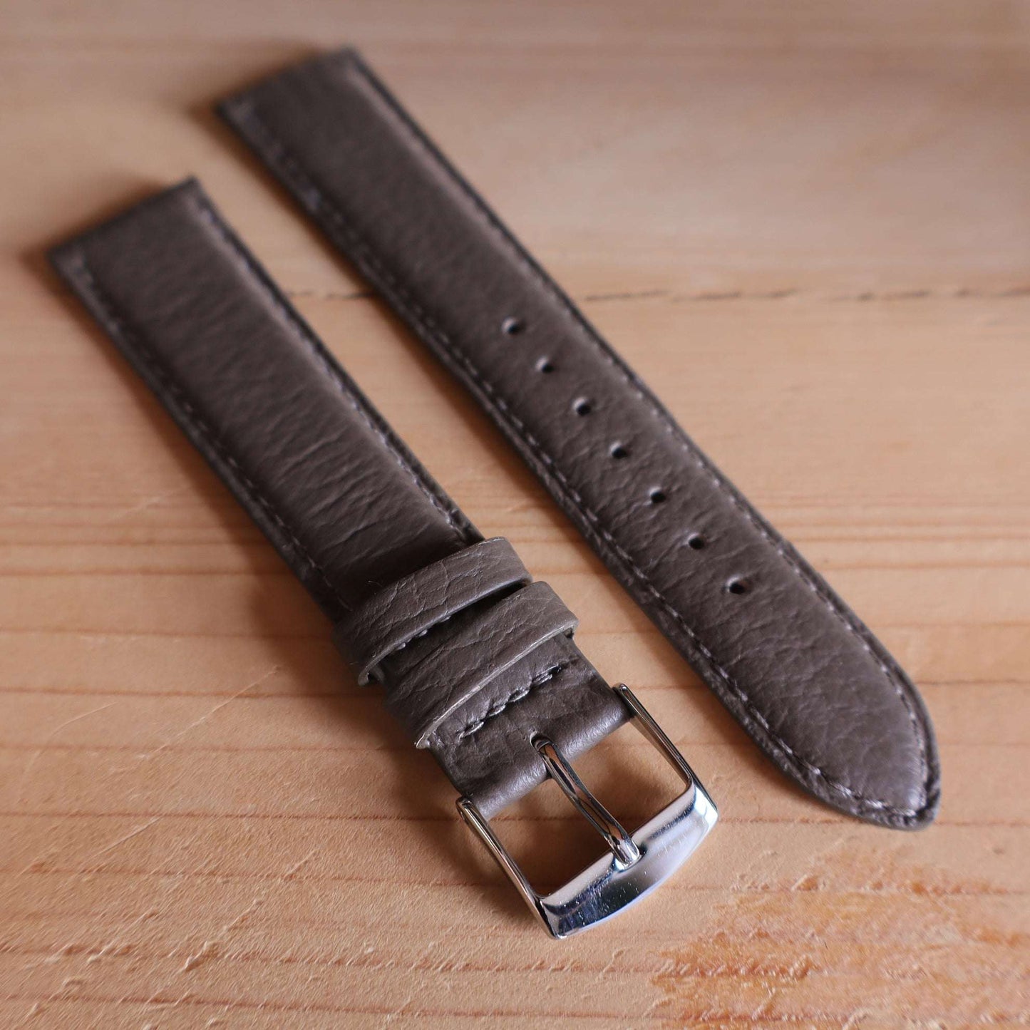 Horlogeband kalfsleder Ashford & Rye - Deep Taupe