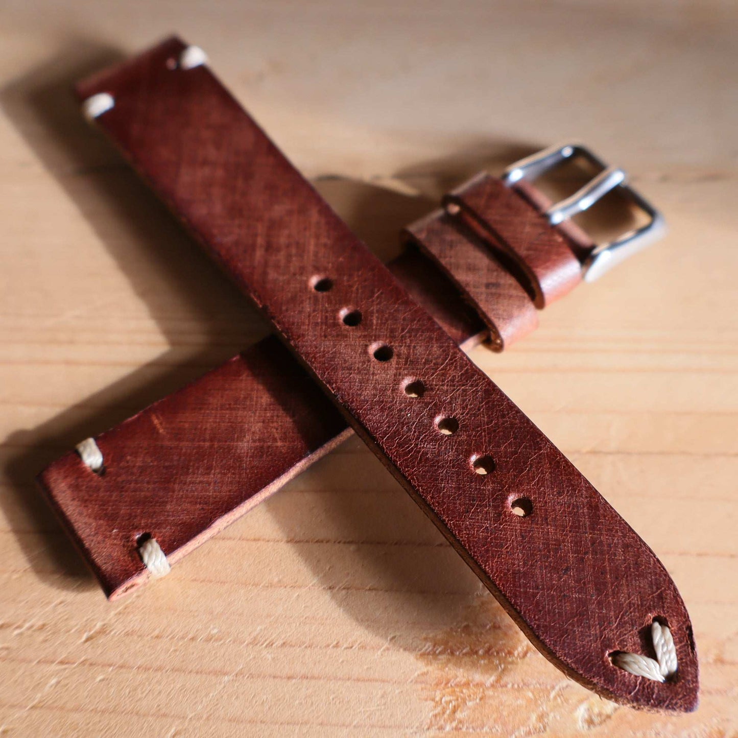 Horlogeband koeienleder Ashford & Rye - Horse Saddle Brown