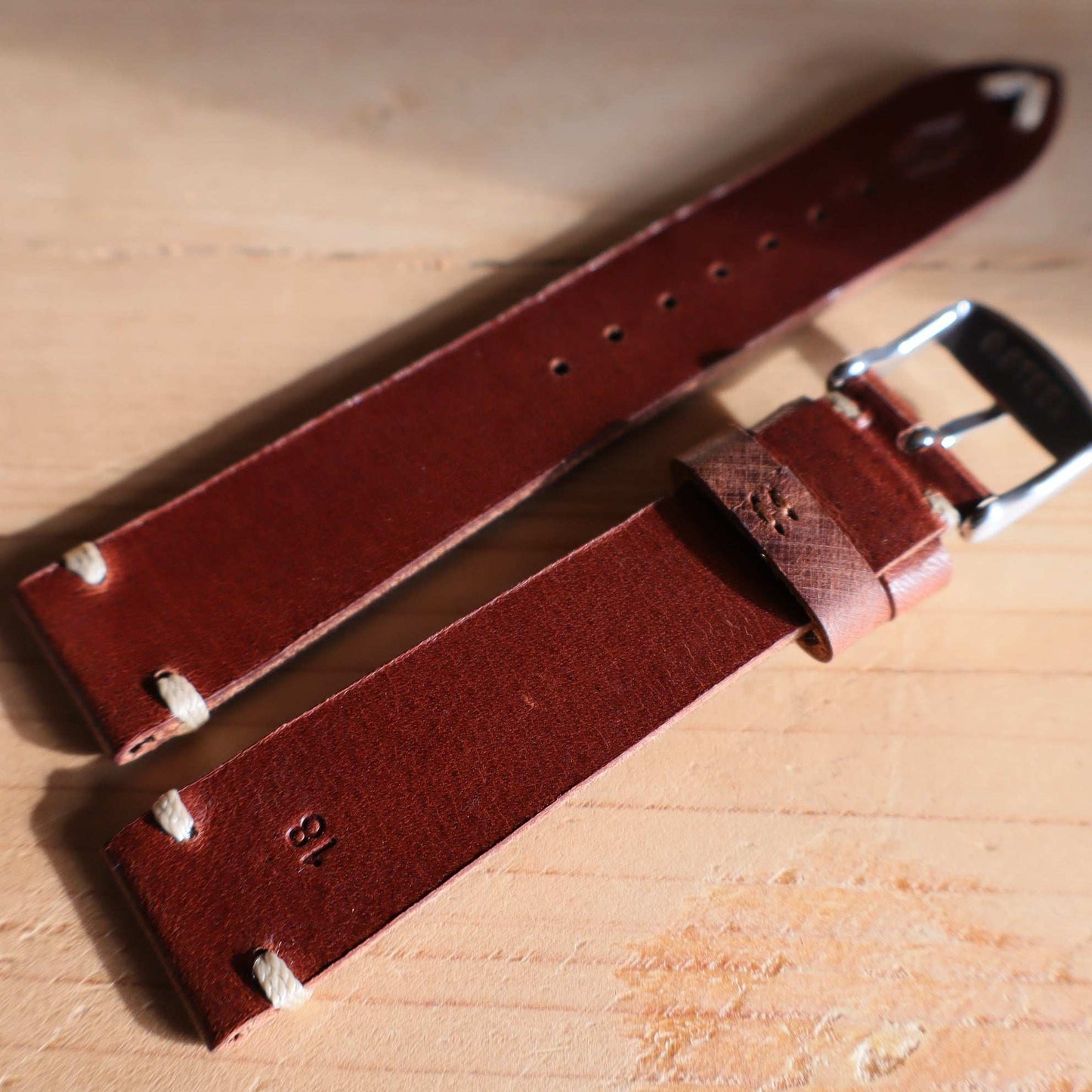 Horlogeband koeienleder Ashford & Rye - Horse Saddle Brown