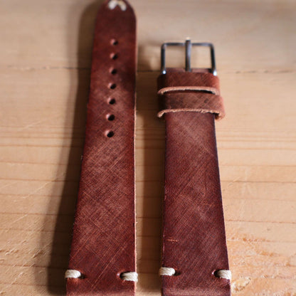 Horlogeband koeienleder Ashford & Rye - Horse Saddle Brown