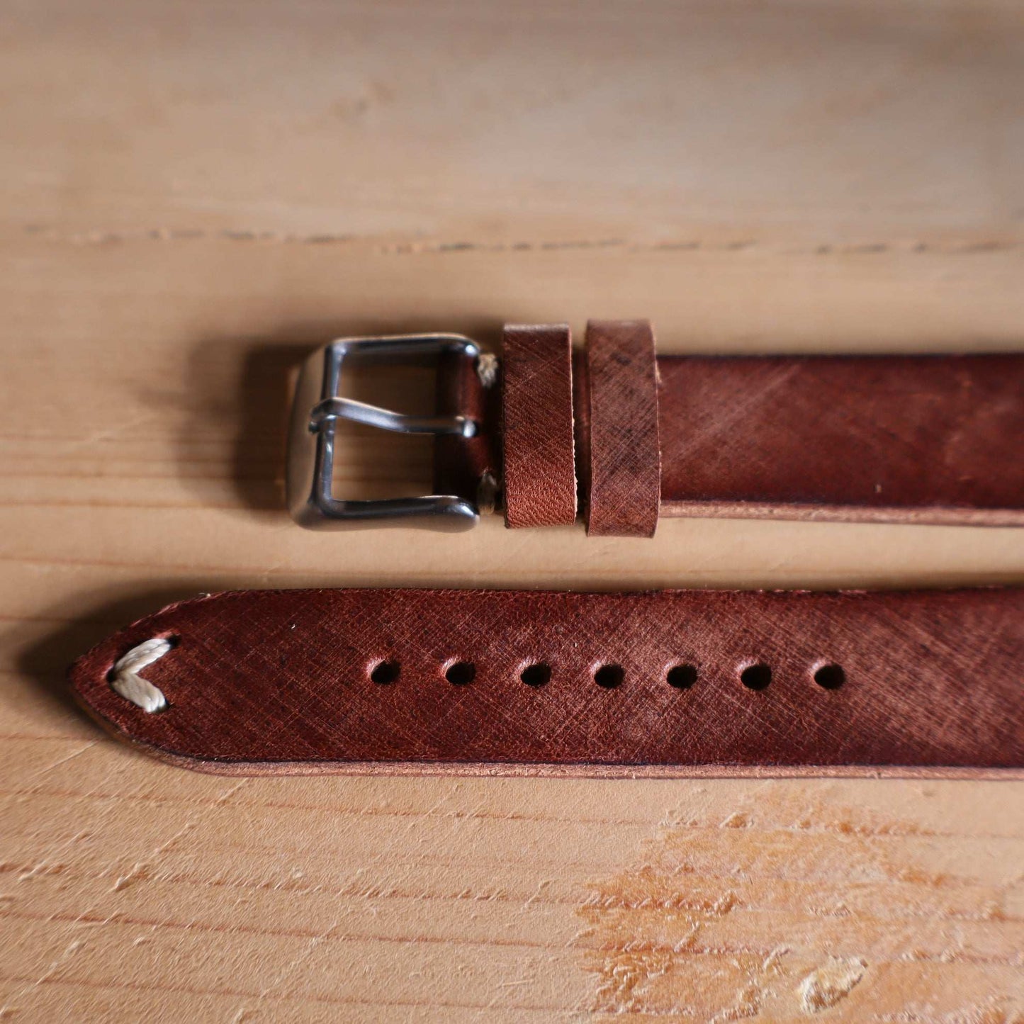 Horlogeband koeienleder Ashford & Rye - Horse Saddle Brown